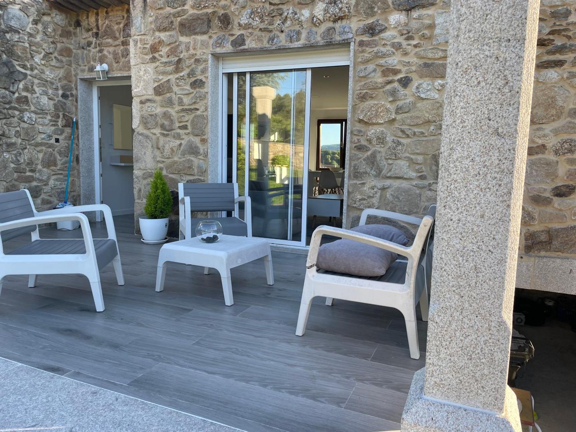 Casa Vanguardista En El Campo Cerca De Santiago Pontevedra Bagian luar foto