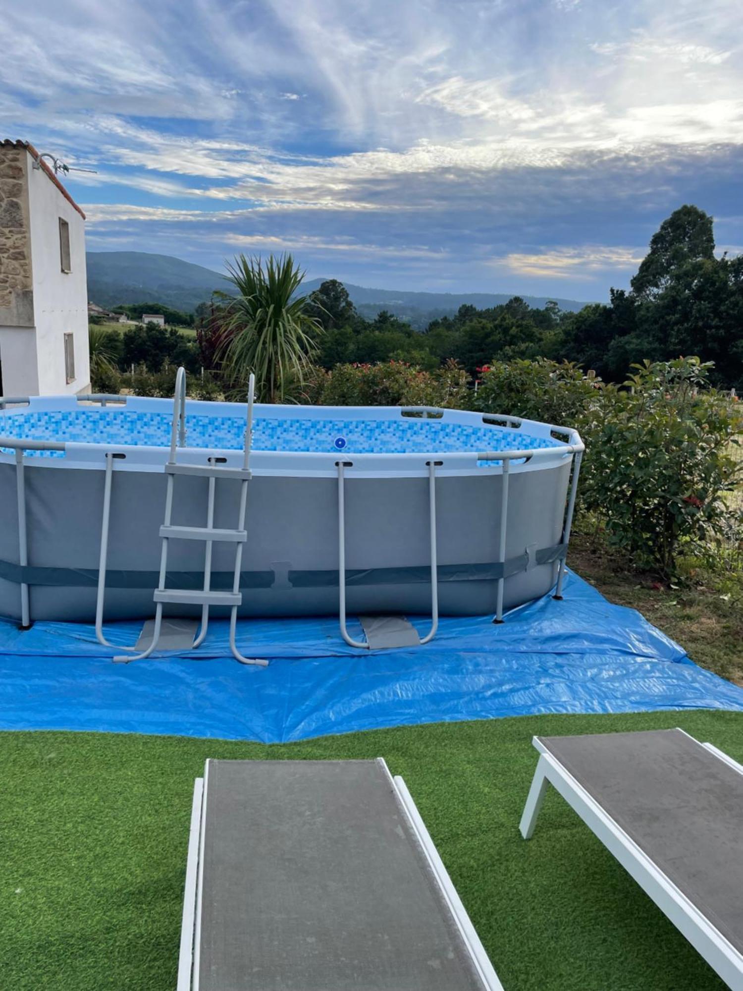 Casa Vanguardista En El Campo Cerca De Santiago Pontevedra Bagian luar foto