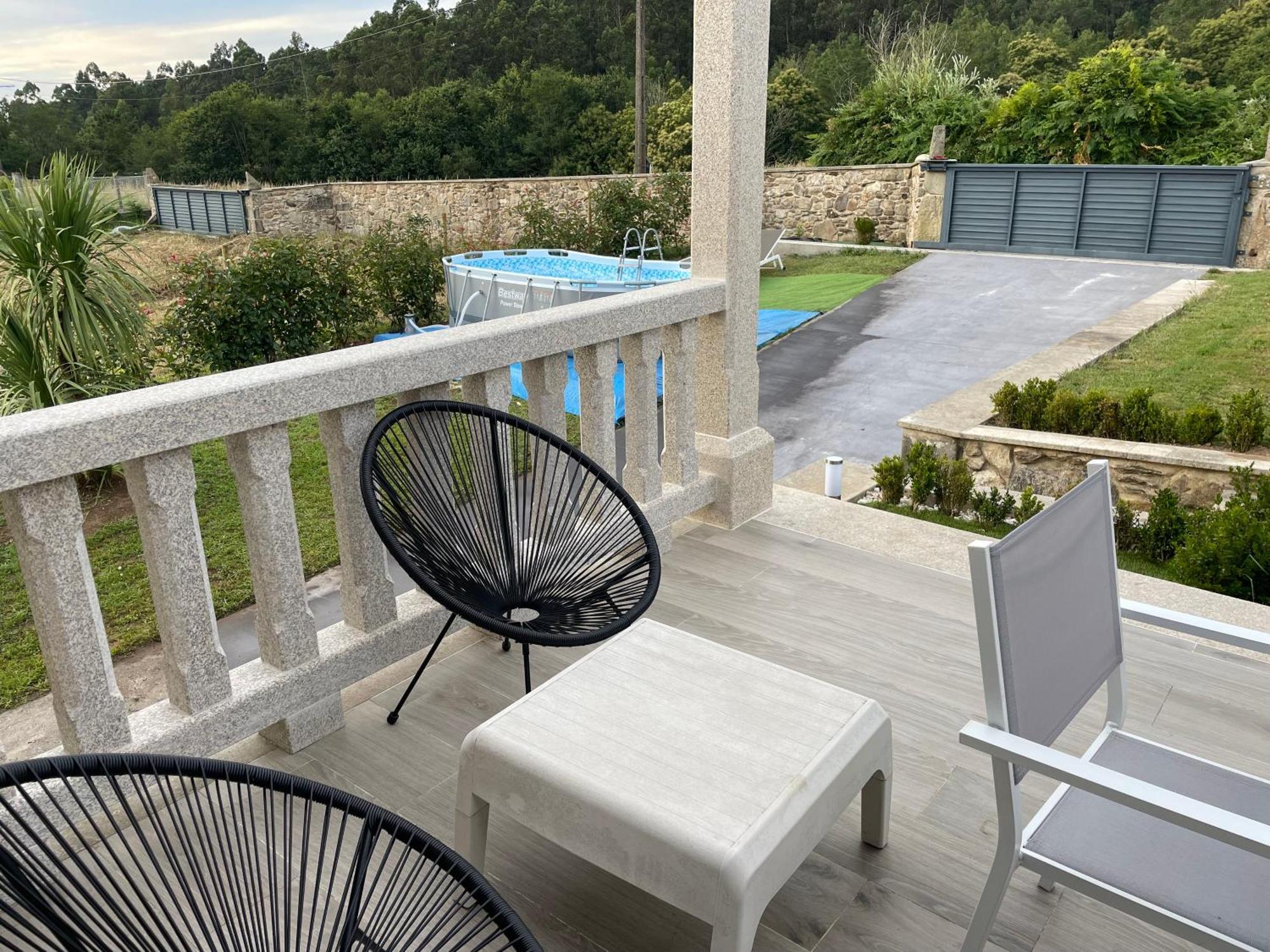 Casa Vanguardista En El Campo Cerca De Santiago Pontevedra Bagian luar foto
